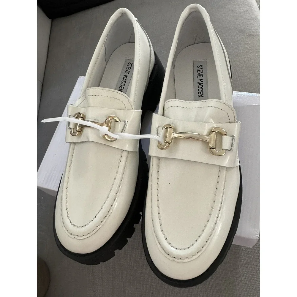 Steve Madden White Lando Loafer size‎ 7.5
